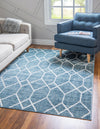 Garden Maze Retreat Collection Area Rug -  Greenbower Rectangle Blue  lifestyle 4
