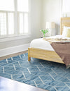 Garden Maze Retreat Collection Area Rug -  Greenbower Rectangle Blue  lifestyle 7