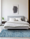 Garden Maze Retreat Collection Area Rug -  Greenbower Rectangle Blue  lifestyle 19