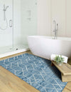 Garden Maze Retreat Collection Area Rug -  Greenbower Rectangle Blue  lifestyle 28