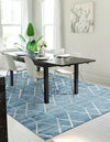 Garden Maze Retreat Collection Area Rug -  Greenbower Rectangle Blue  lifestyle 31