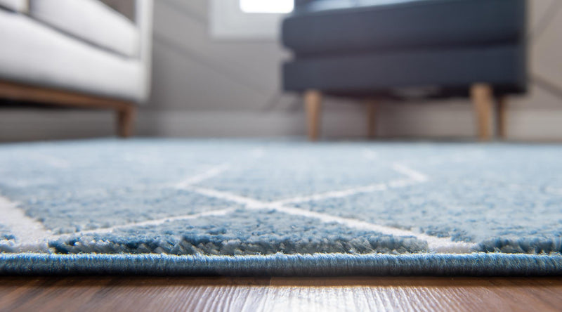 Garden Maze Retreat Collection Area Rug -  Greenbower Rectangle Blue  lifestyle 34