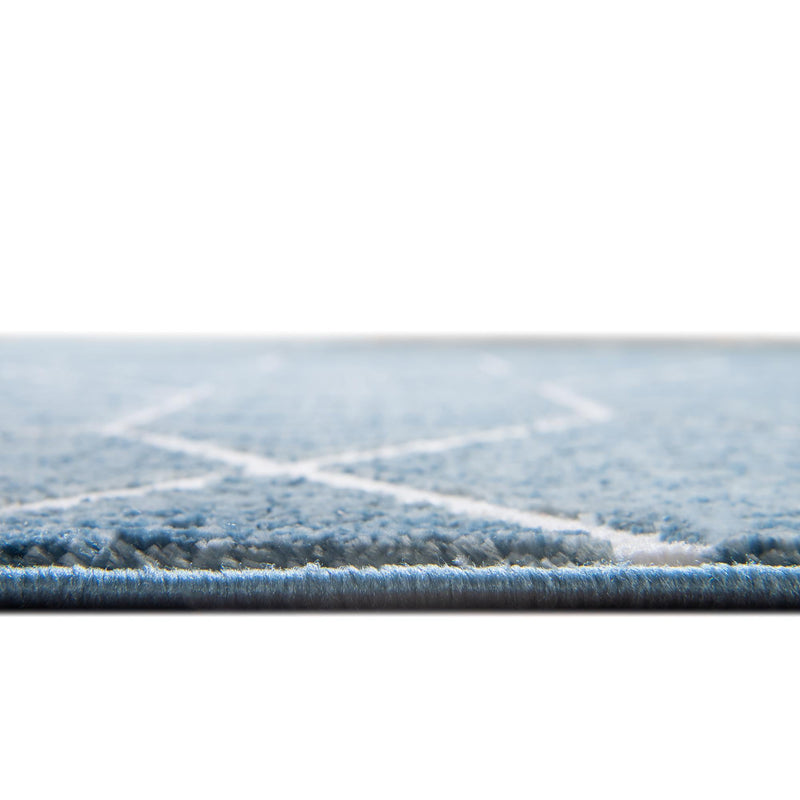 Garden Maze Retreat Collection Area Rug -  Greenbower Round Blue  lifestyle 116