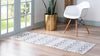 Garden Maze Retreat Collection Area Rug -  Mazeview Runner White  lifestyle 49