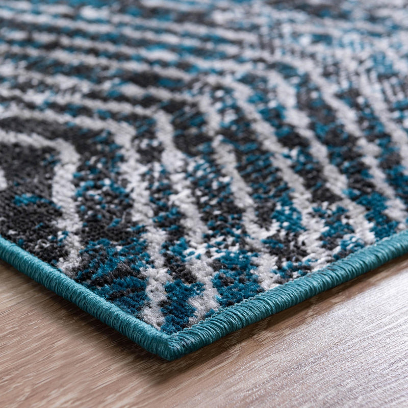 Seville Elegance Collection Area Rug - Cordoba Rectangle Gray Blue  lifestyle 9