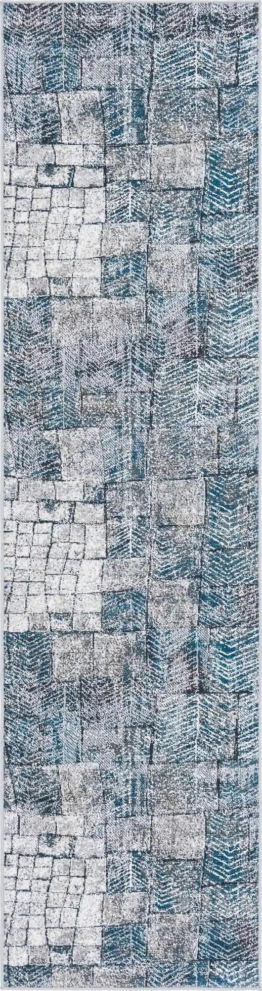 Seville Elegance Collection Area Rug - Cordoba Runner Gray Blue  lifestyle 14