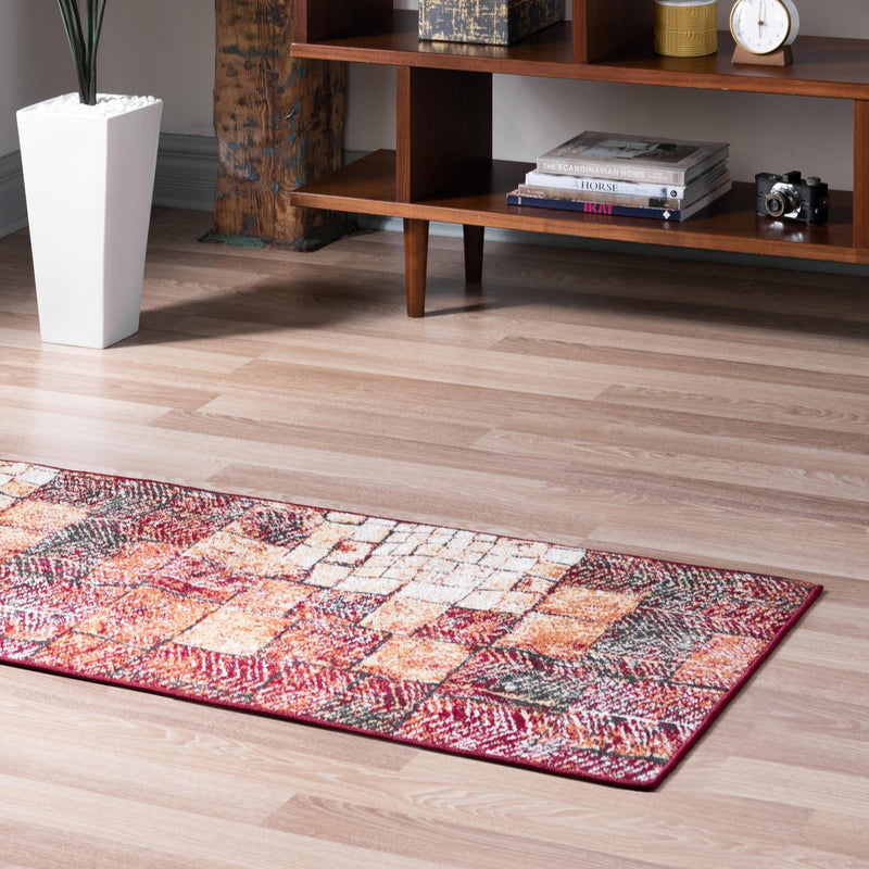 Seville Elegance Collection Area Rug - Cordoba Runner Rust Red  lifestyle 30