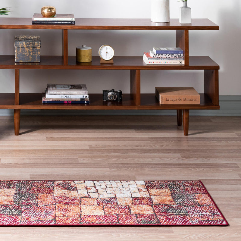 Seville Elegance Collection Area Rug - Cordoba Runner Rust Red  lifestyle 34