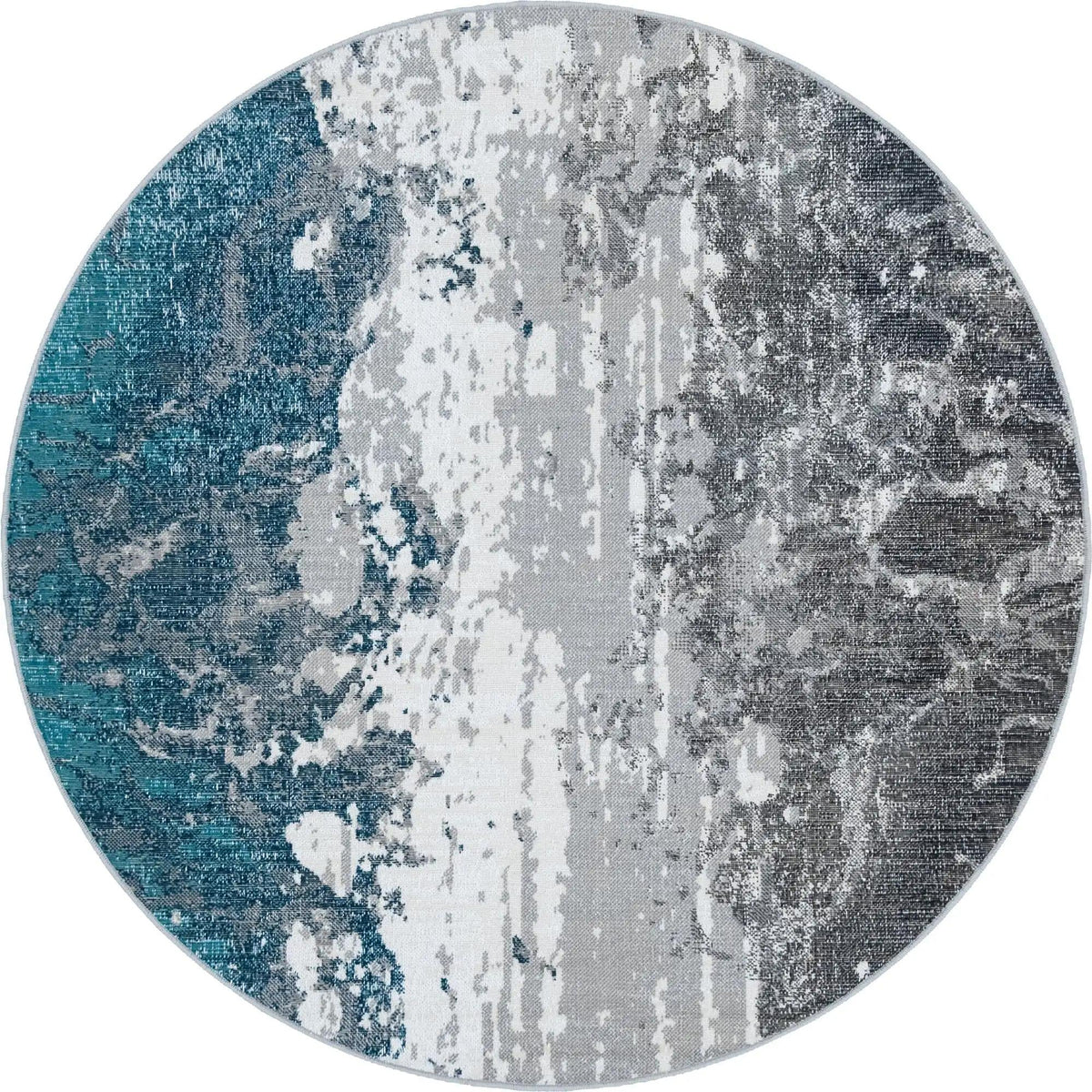 Seville Elegance Collection Area Rug -  Granada Round Gray  lifestyle 15