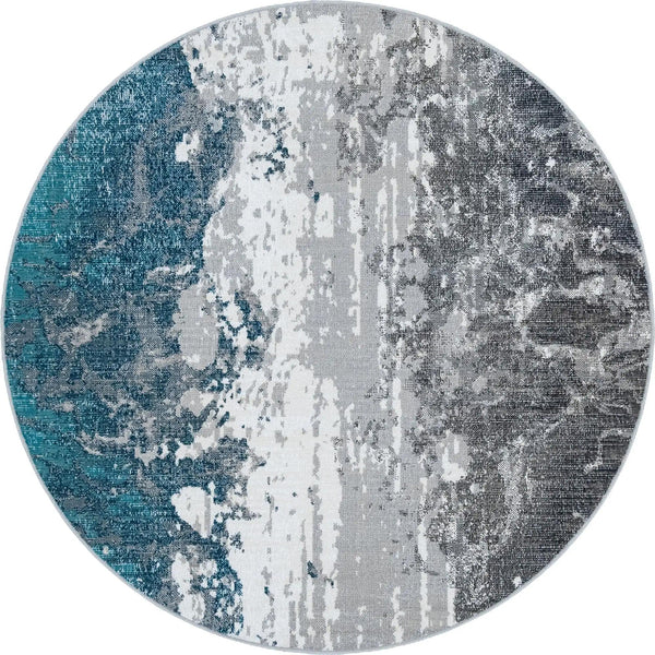 Seville Elegance Collection Area Rug -  Granada Round Gray  lifestyle 15