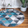 Seville Elegance Collection Area Rug -  Malaga Round Gray  lifestyle 42