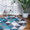 Seville Elegance Collection Area Rug -  Malaga Round Gray  lifestyle 47