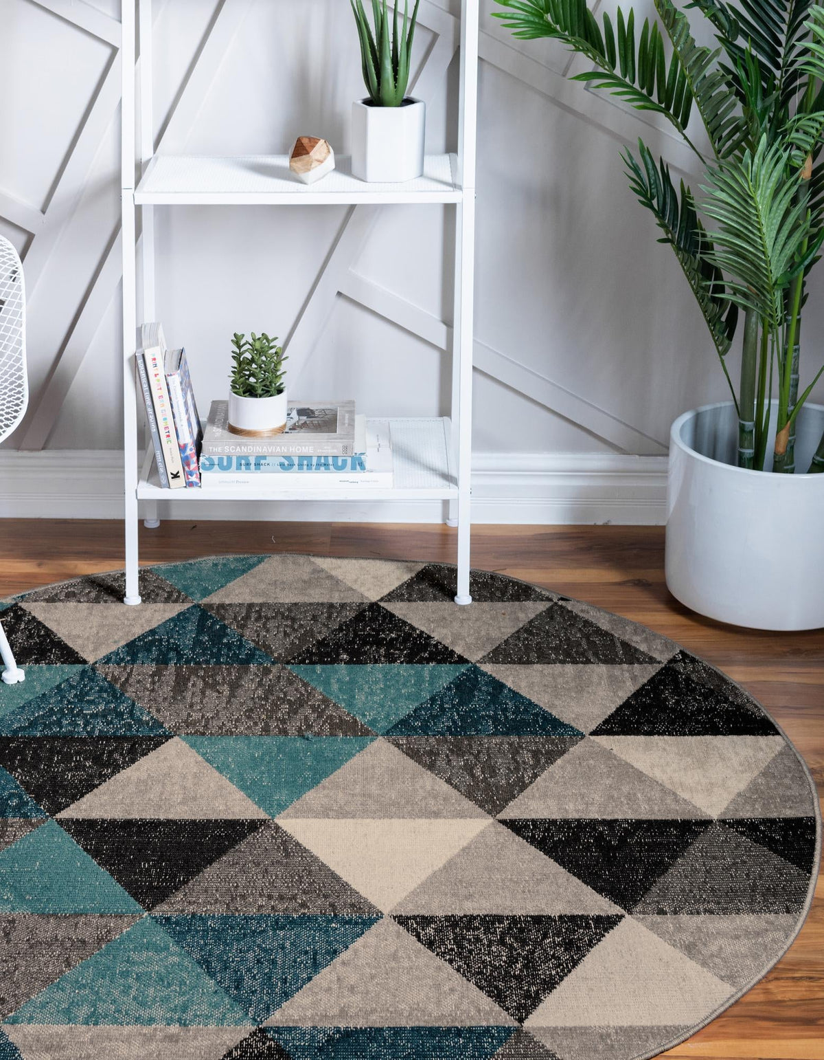 Seville Elegance Collection Area Rug -  Malaga Round Gray  lifestyle 49