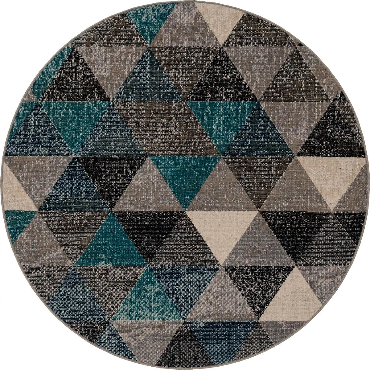 Seville Elegance Collection Area Rug -  Malaga Round Gray  lifestyle 64