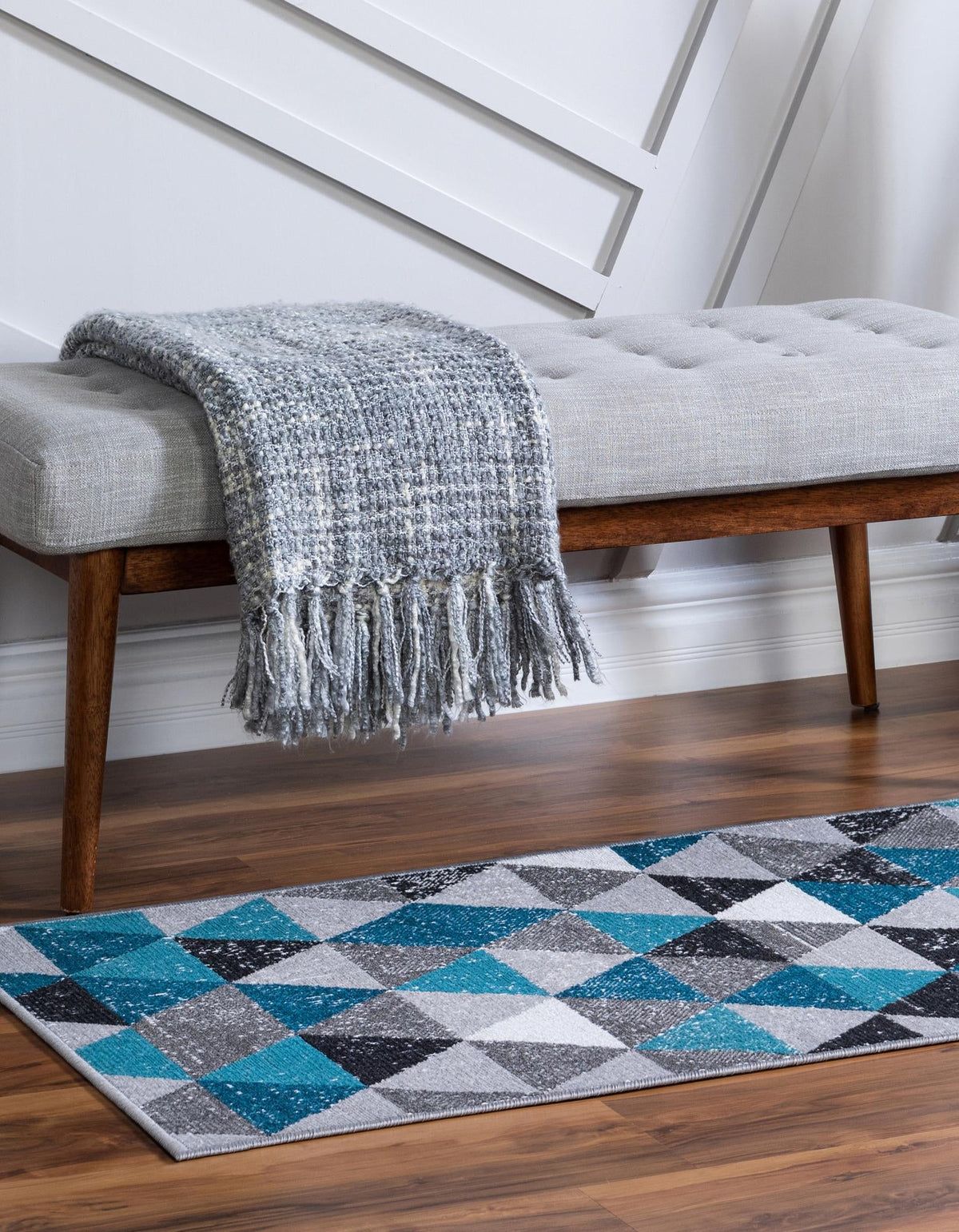 Seville Elegance Collection Area Rug -  Malaga Runner Gray  lifestyle 52