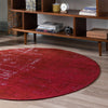 Seville Elegance Collection Area Rug -  Cadiz Round Red  lifestyle 43