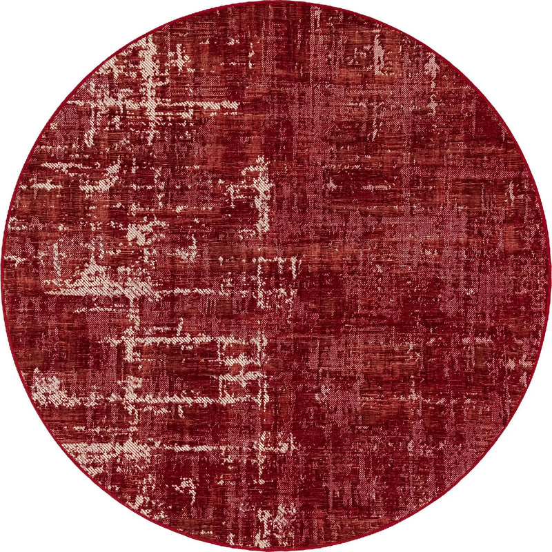 Seville Elegance Collection Area Rug -  Cadiz Round Red  lifestyle 36