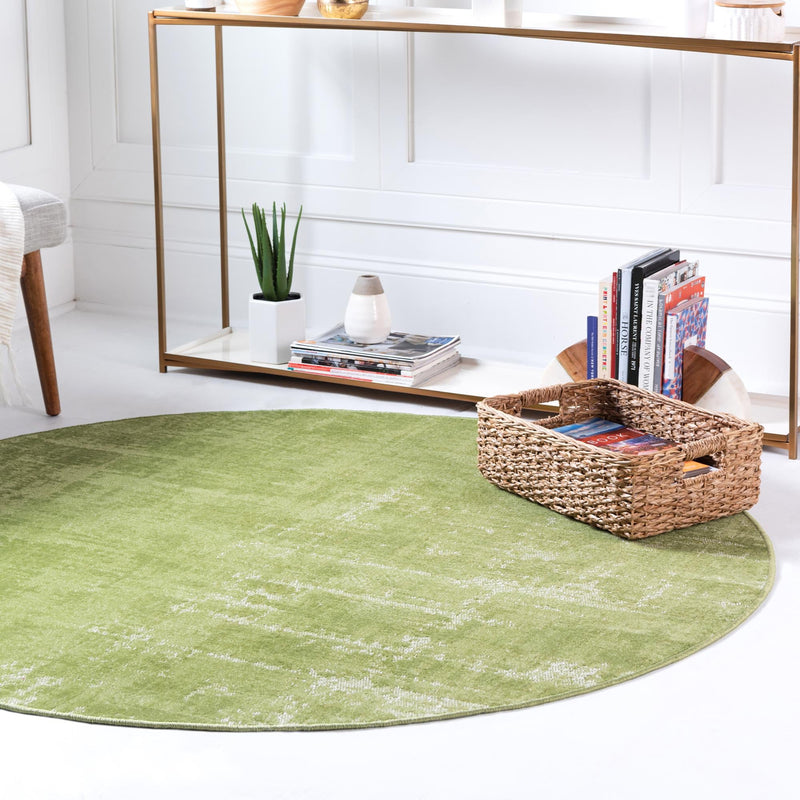 Seville Elegance Collection Area Rug -  Cadiz Round Green  lifestyle 48
