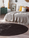 Seville Elegance Collection Area Rug -  Cadiz Round Charcoal  lifestyle 143