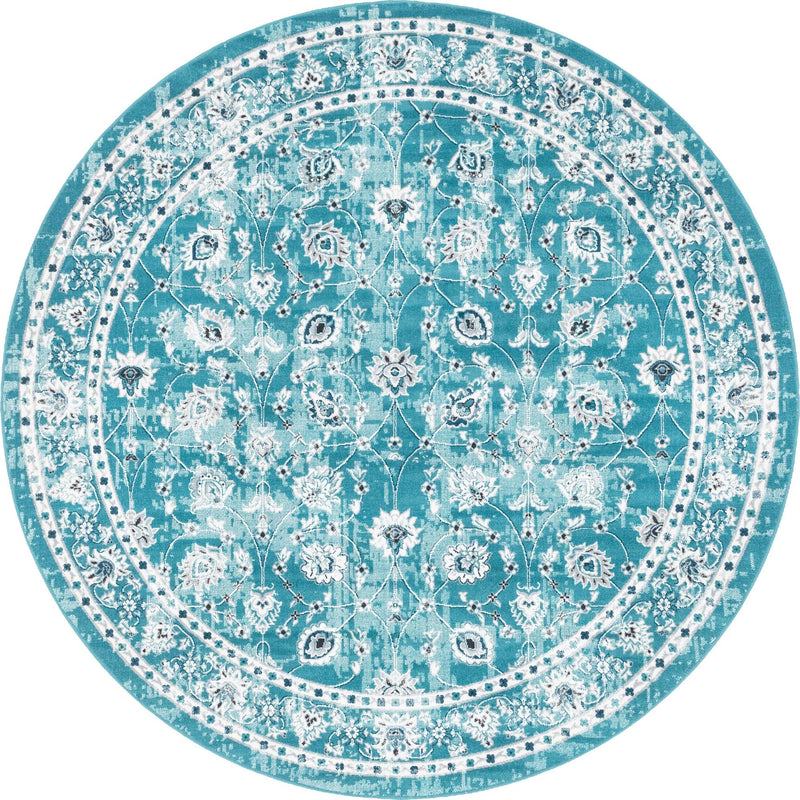 Copenhagen Comfort Collection Area Rug - Frederiksberg Round Blue  lifestyle 78