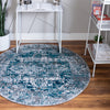Copenhagen Comfort Collection Area Rug -  Odense Round Blue  lifestyle 17