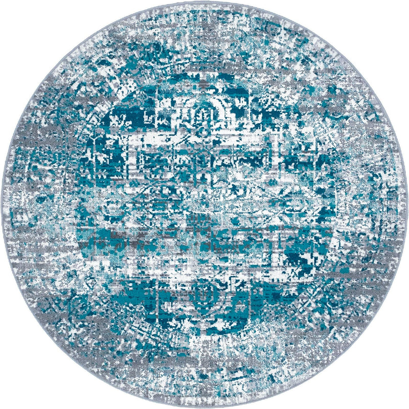 Copenhagen Comfort Collection Area Rug -  Odense Round Blue  lifestyle 15