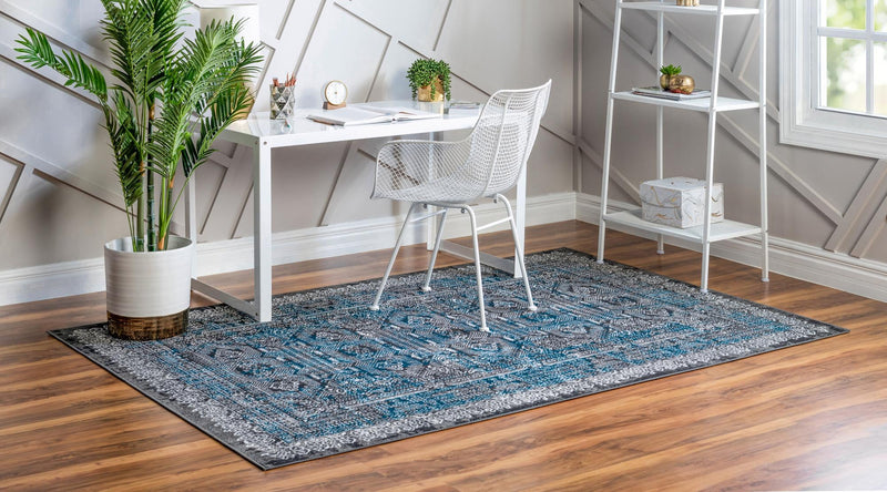 Copenhagen Comfort Collection Area Rug -  Aalborg Rectangle Gray  lifestyle 3