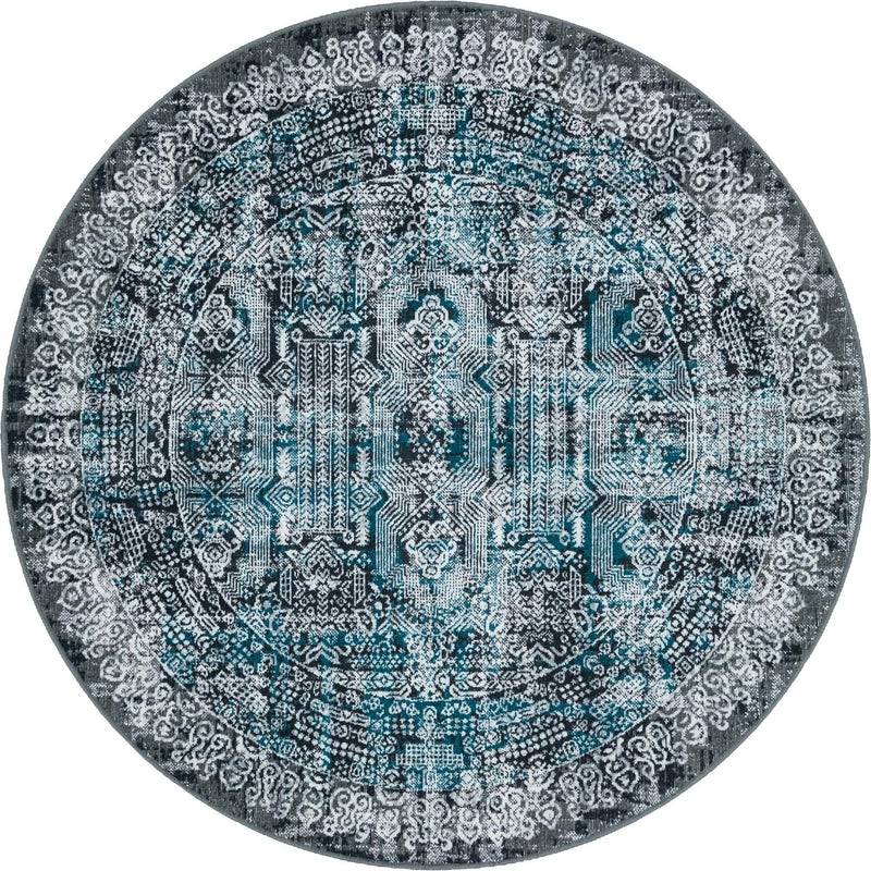 Copenhagen Comfort Collection Area Rug -  Aalborg Round Gray  lifestyle 11