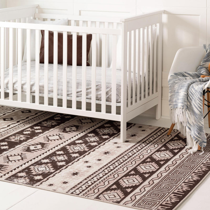 Geneva Terrace Collection Area Rug - Montreux Rectangle Beige  lifestyle 5