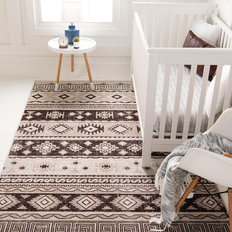 Geneva Terrace Collection Area Rug - Montreux Rectangle Beige  lifestyle 8