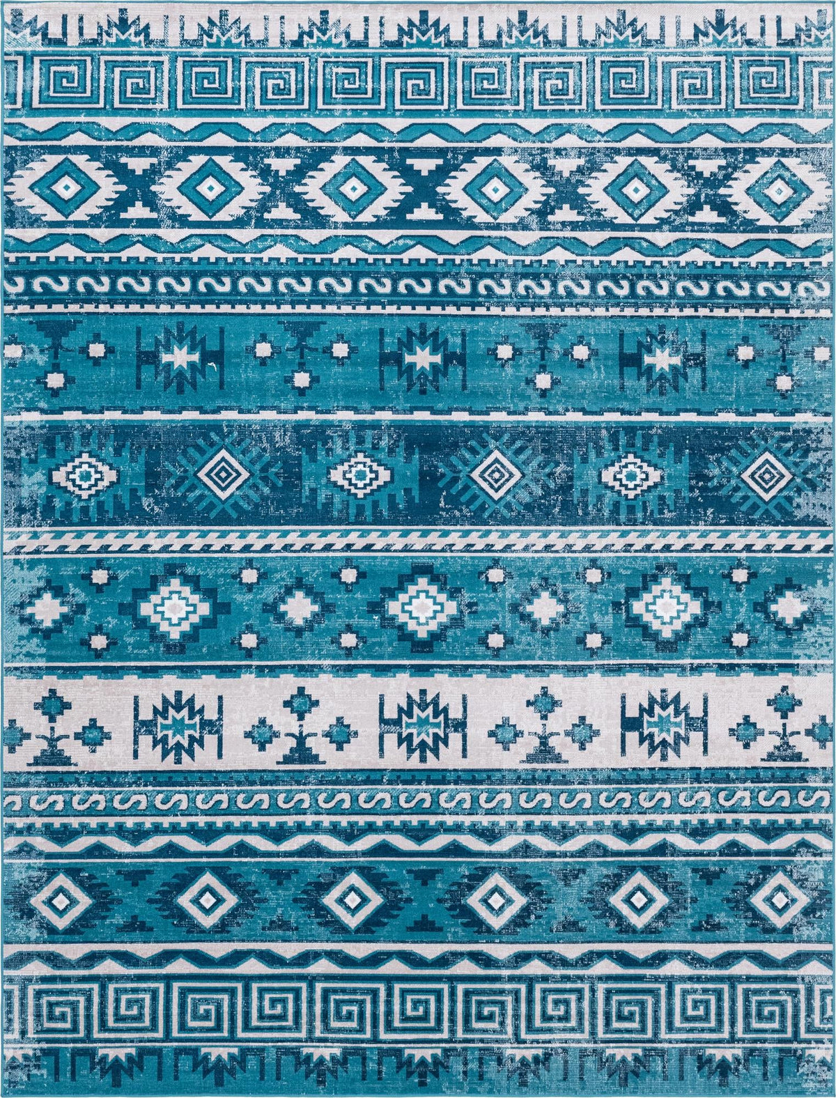 Geneva Terrace Collection Area Rug - Montreux Rectangle Blue Main
