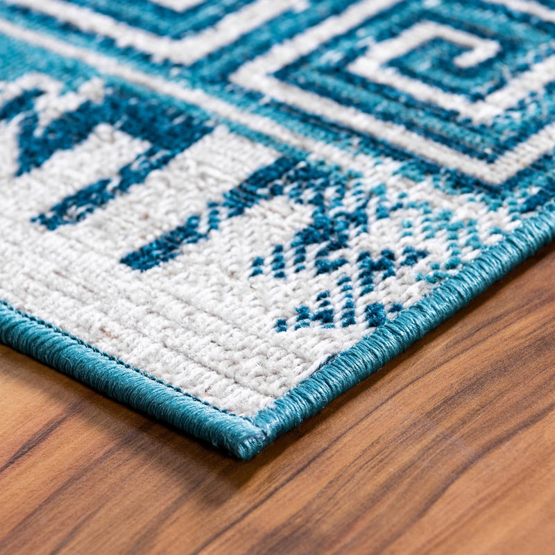 Geneva Terrace Collection Area Rug - Montreux Rectangle Blue  lifestyle 13