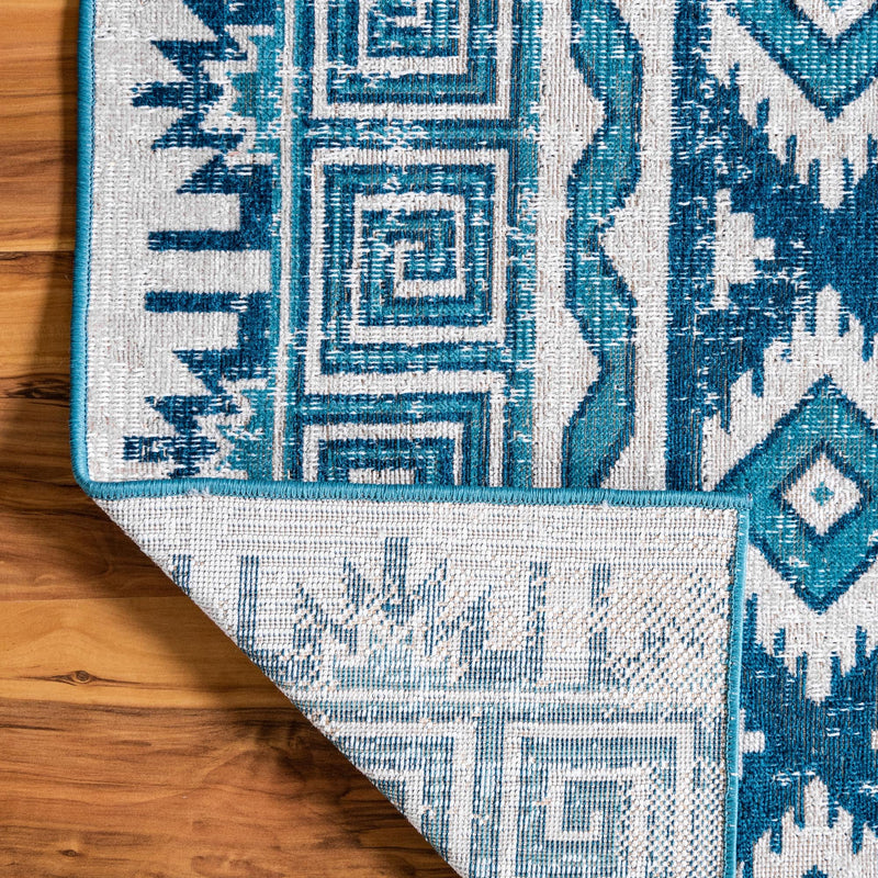 Geneva Terrace Collection Area Rug - Montreux Rectangle Blue  lifestyle 16
