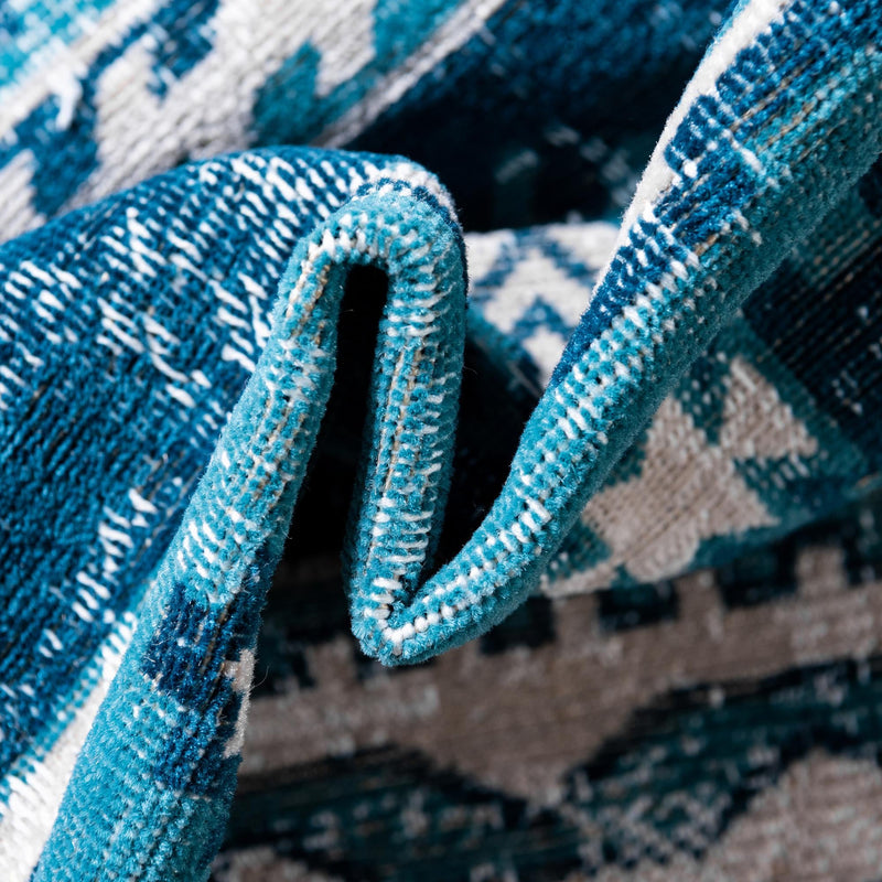 Geneva Terrace Collection Area Rug - Montreux Rectangle Blue  lifestyle 22