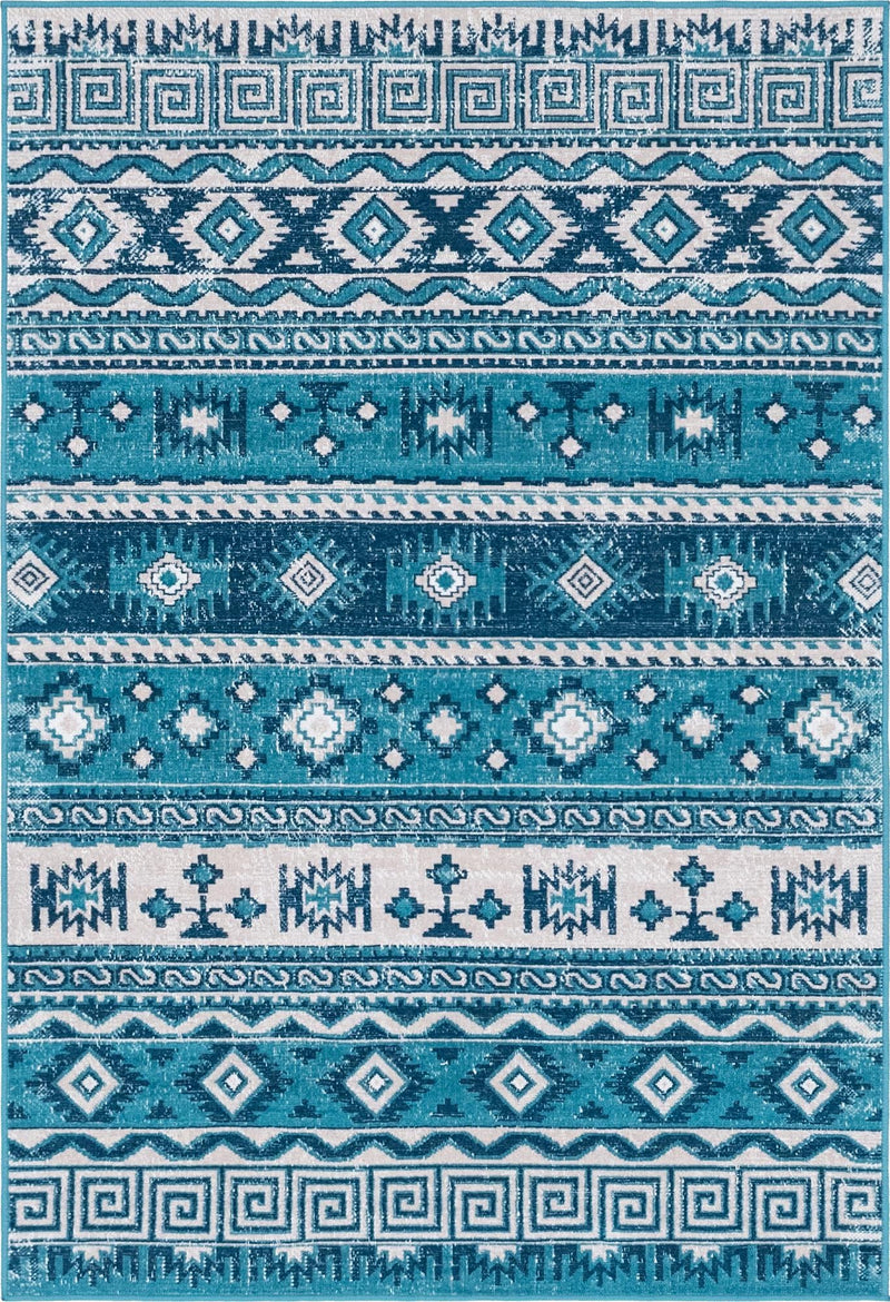 Geneva Terrace Collection Area Rug - Montreux Rectangle Blue  lifestyle 5
