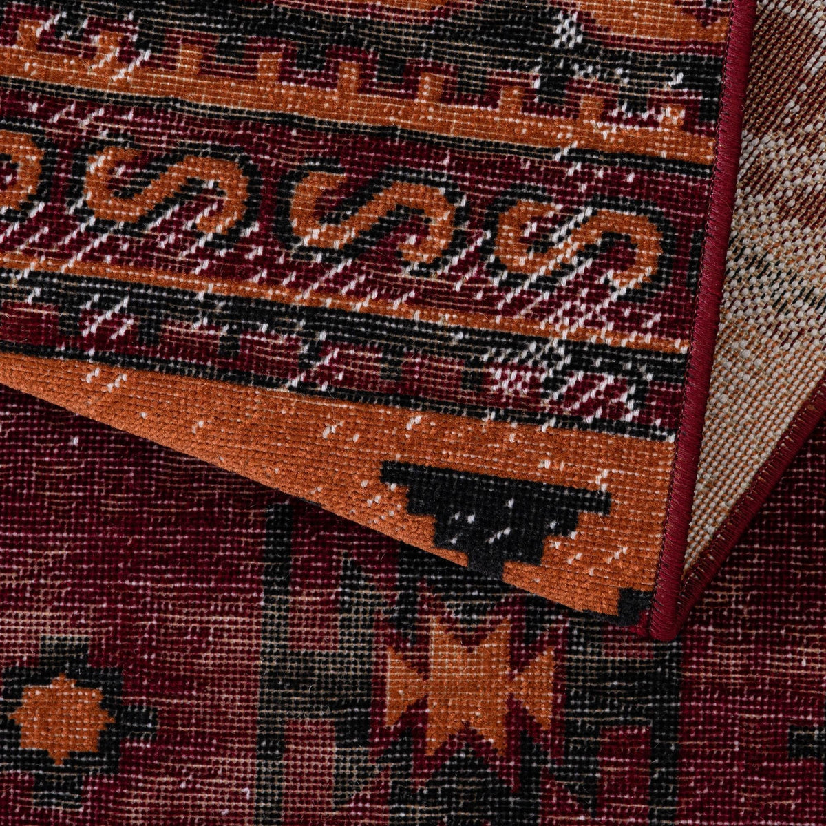 Geneva Terrace Collection Area Rug - Montreux Rectangle Rust Red  lifestyle 49