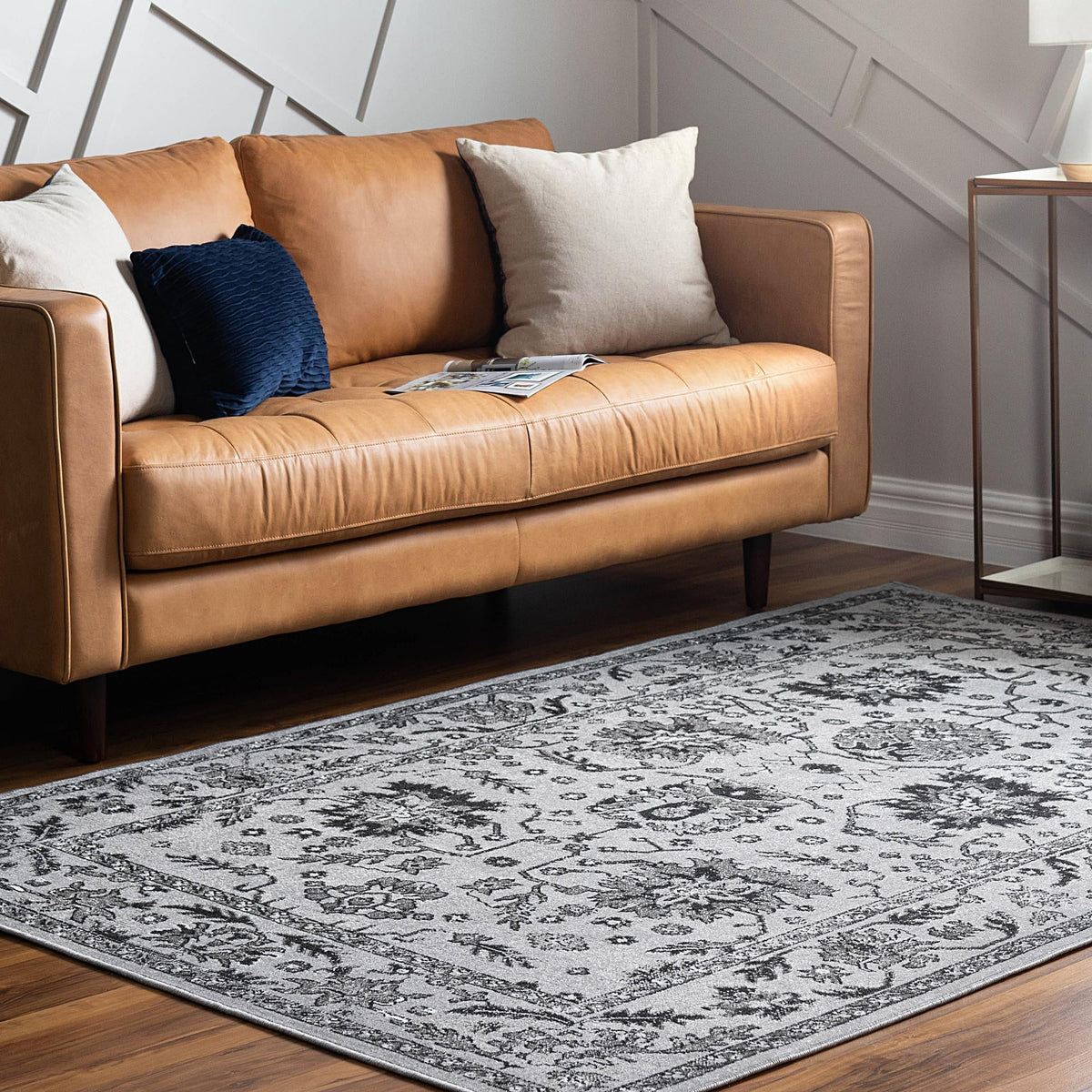 Geneva Terrace Collection Area Rug -  Lausanne Rectangle Light Gray  lifestyle 8