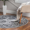 Geneva Terrace Collection Area Rug -  Lausanne Round Light Gray  lifestyle 64