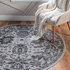 Geneva Terrace Collection Area Rug -  Lausanne Round Light Gray  lifestyle 74