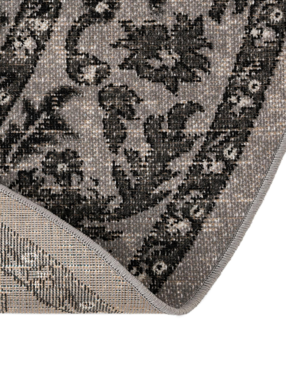 Geneva Terrace Collection Area Rug -  Lausanne Round Light Gray  lifestyle 138
