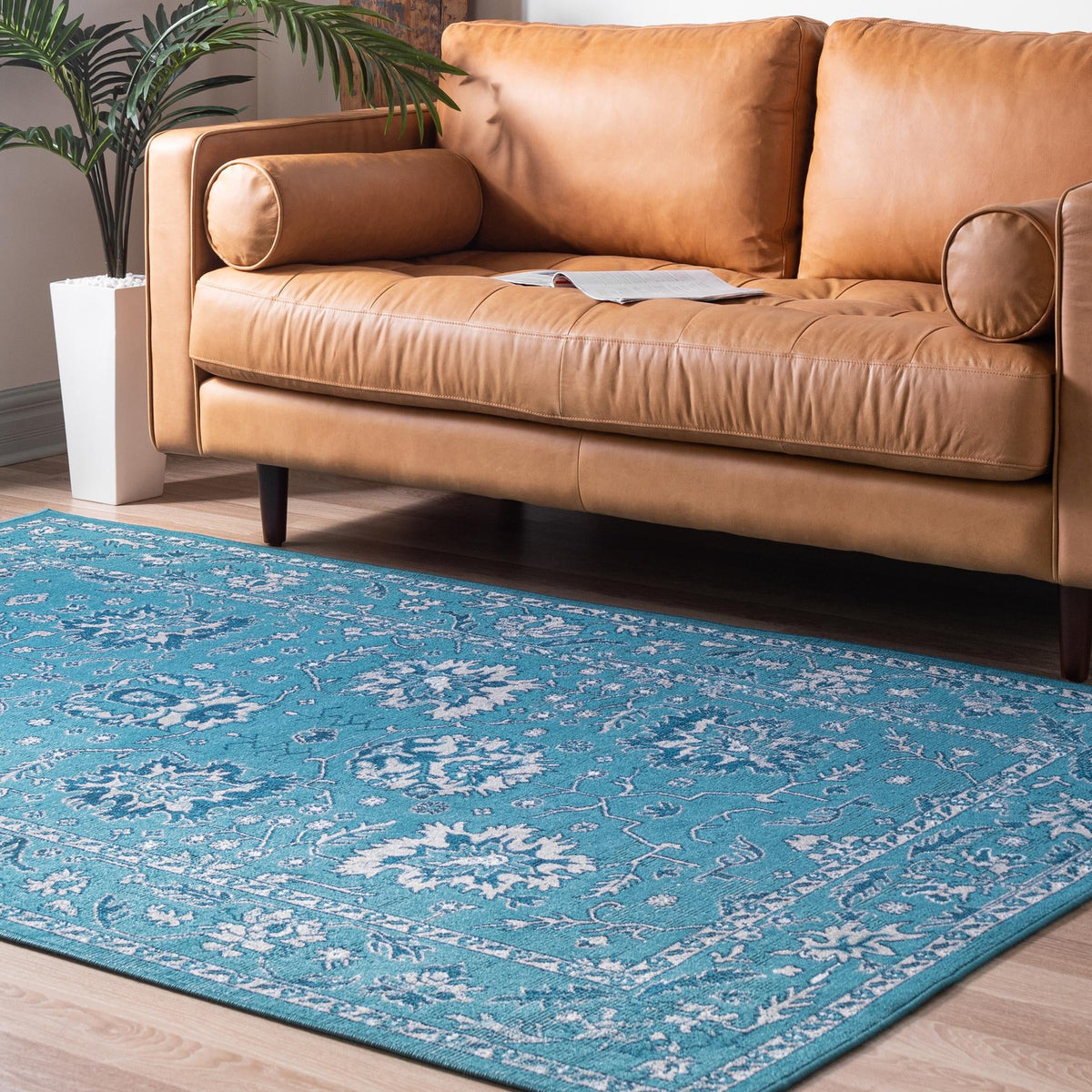 Geneva Terrace Collection Area Rug -  Lausanne Rectangle Blue  lifestyle 6