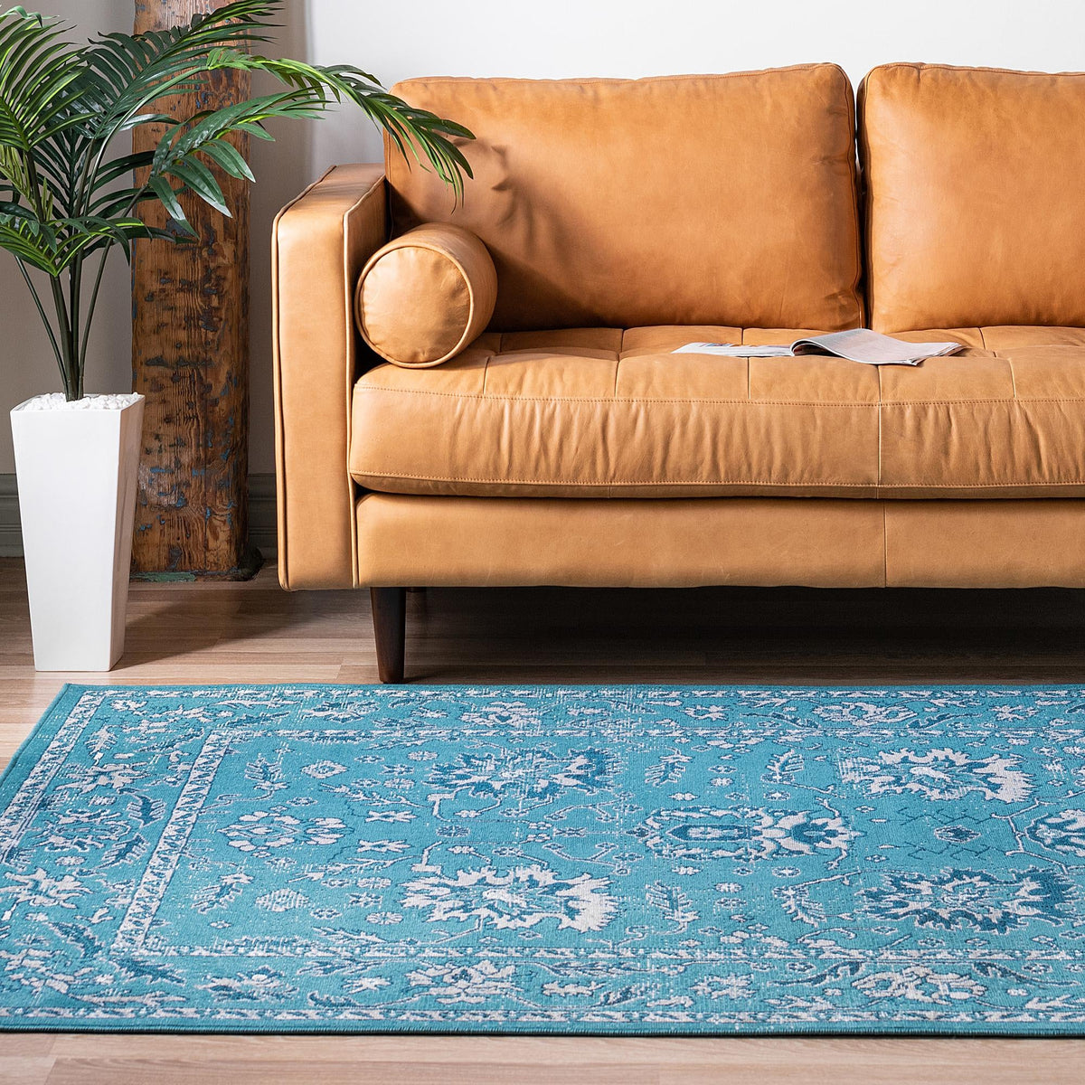 Geneva Terrace Collection Area Rug -  Lausanne Rectangle Blue  lifestyle 12