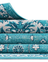 Geneva Terrace Collection Area Rug -  Lausanne Rectangle Blue  lifestyle 51