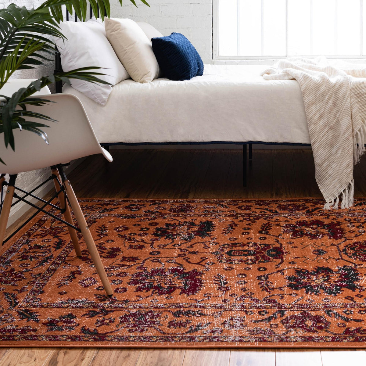 Geneva Terrace Collection Area Rug -  Lausanne Rectangle Orange  lifestyle 10