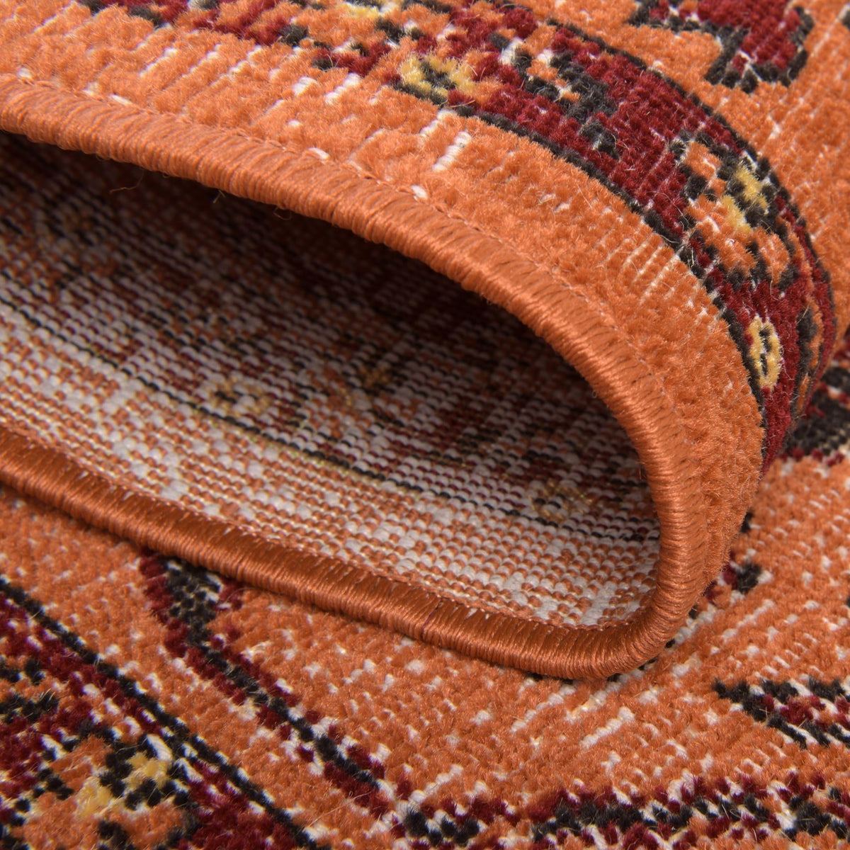 Geneva Terrace Collection Area Rug -  Lausanne Rectangle Orange  lifestyle 57