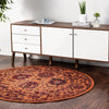 Geneva Terrace Collection Area Rug -  Lausanne Round Orange  lifestyle 66