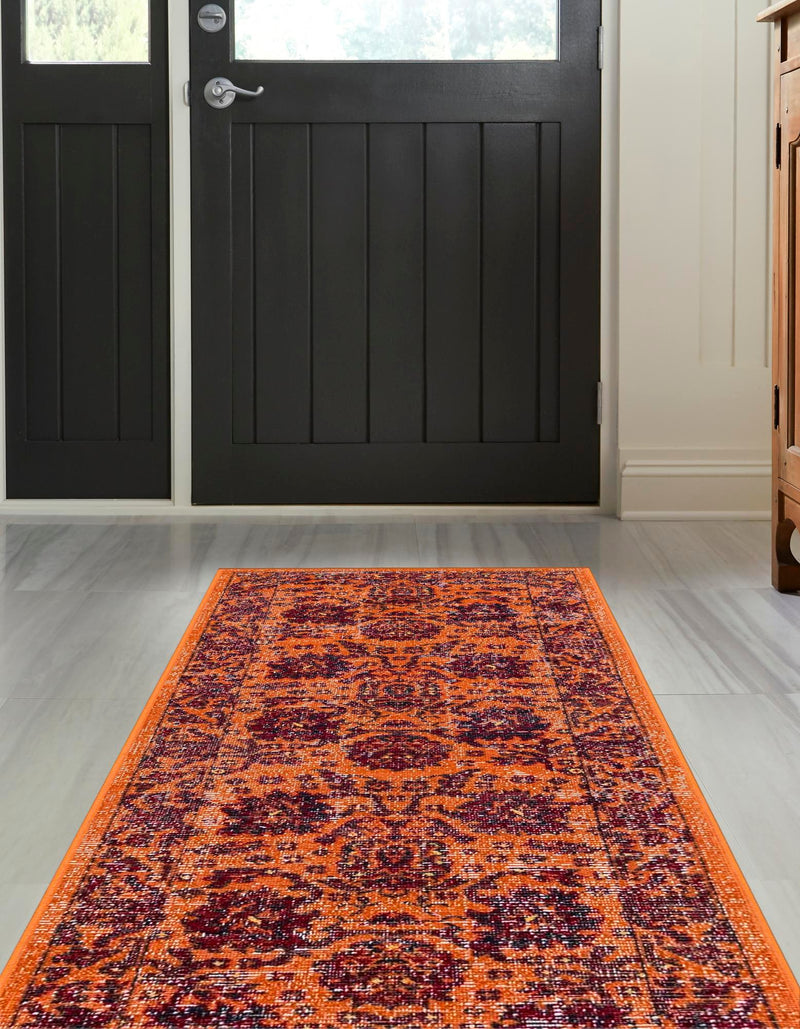 Geneva Terrace Collection Area Rug -  Lausanne Runner Orange  lifestyle 77