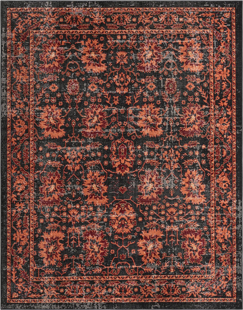 Geneva Terrace Collection Area Rug -  Lausanne Rectangle Black  lifestyle 2