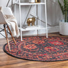 Geneva Terrace Collection Area Rug -  Lausanne Round Black  lifestyle 46