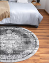 Geneva Terrace Collection Area Rug -  Vevey Round Gray  lifestyle 46